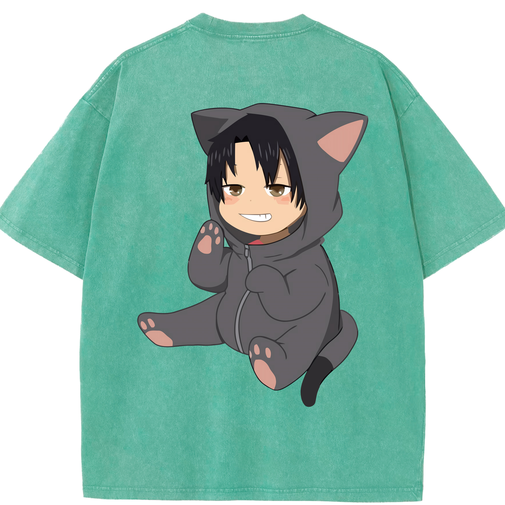 （画像用） ハイキュー!! Haikyu!! 綿100% ヴィンテージ風 半袖Tシャツ（背面プリント）